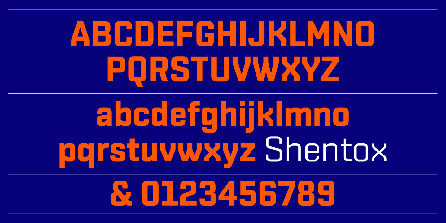 Пример шрифта Shentox Ultra Light Italic